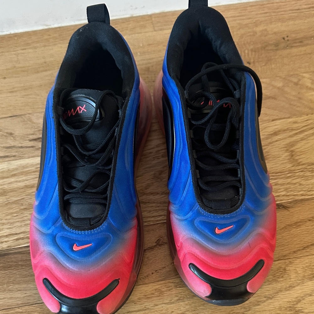 Nike Air Max Blue and Red Athletic Shoes